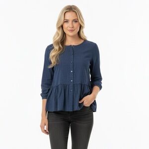 A.n.a a new approach American navy boho top size medium
